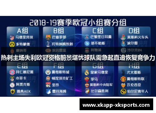 热刺主场失利欧冠资格前景堪忧球队需急起直追恢复竞争力
